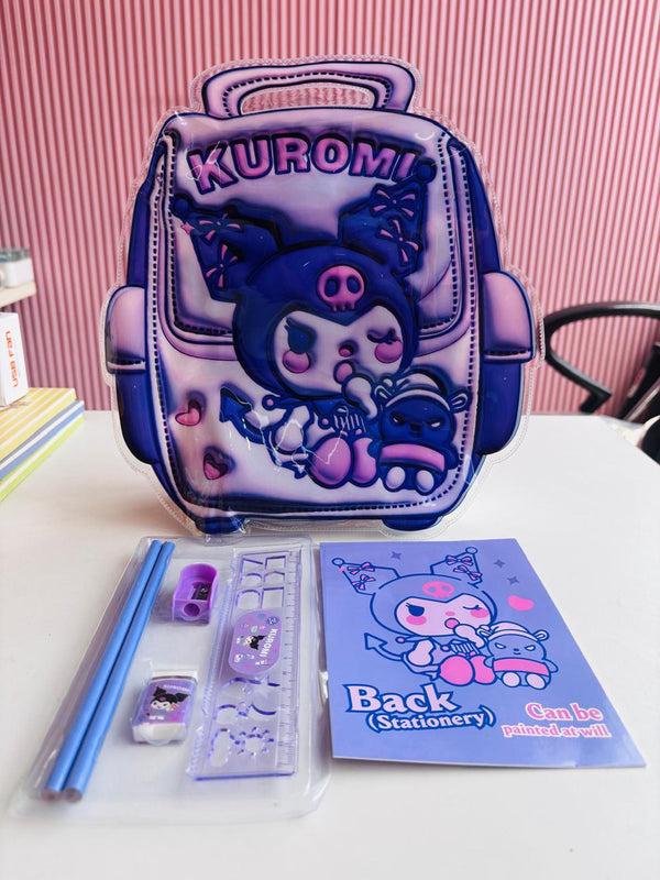 Backpack Kuromi - Stationery Set Of 7
