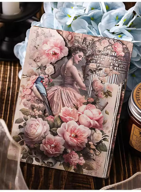Retro Floral & Butterfly Series  -  Scrapbooking Sheets