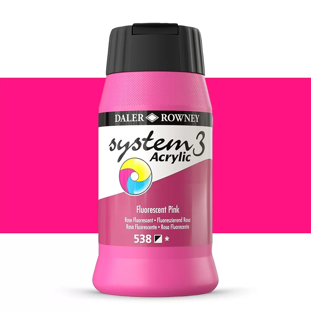 Daler Rowney - System 3 Acrylic Colour 500 ml Fluorescent Shades