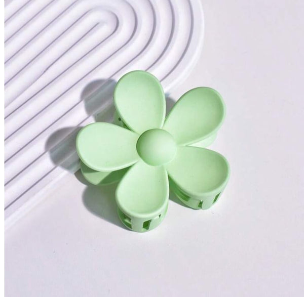 Mint Green Flower  - Hair Claw