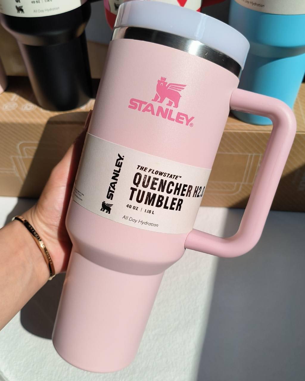 Pink Tumbler Cup Quencher H2.0 - Water Bottle / Sipper Cup