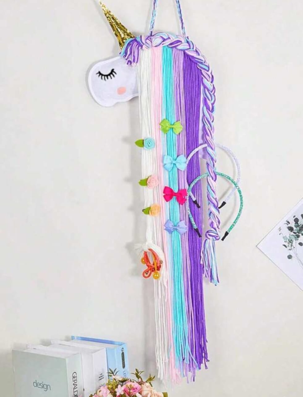 Magical Unicorn - Hair Accessories Organizer / Dream Catcher - Style 1