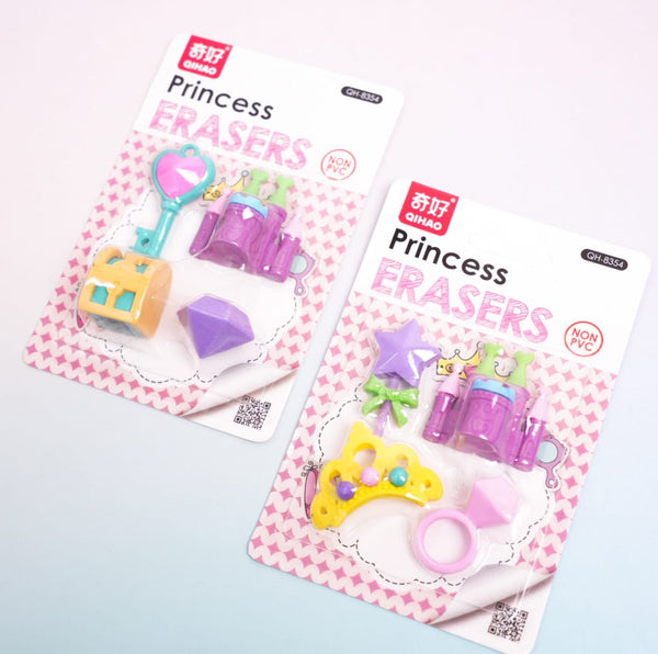 Princess - Eraser Set Of 4