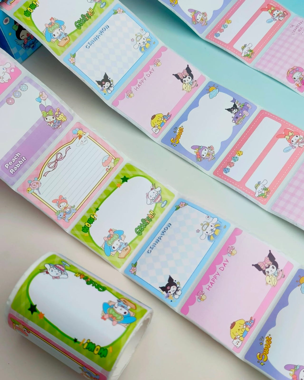 Sanrio Characters  Post It Notes  - Sticker Roll Box