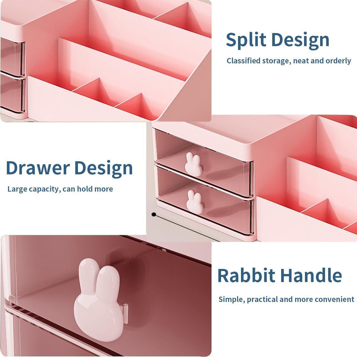 Multi Functional Pink Bunny  - Stationery &amp; Jewelry Organizer