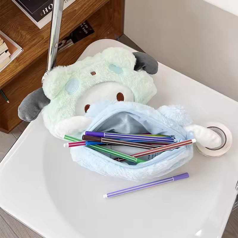 Sanrio Characters Pochacco Fluffy - Large Pouch