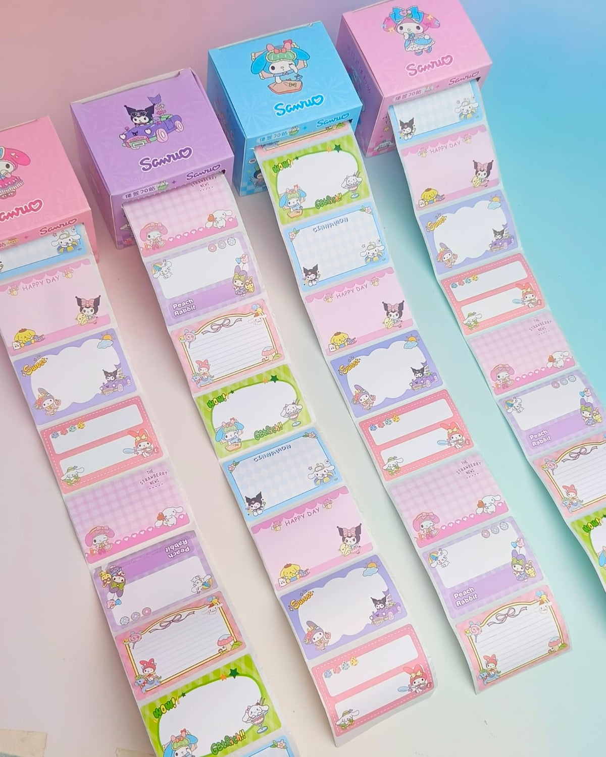 Sanrio Characters  Post It Notes  - Sticker Roll Box