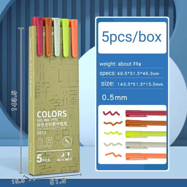 Marandi Color Ink - Gel Pen Set Of 5 - Style 1