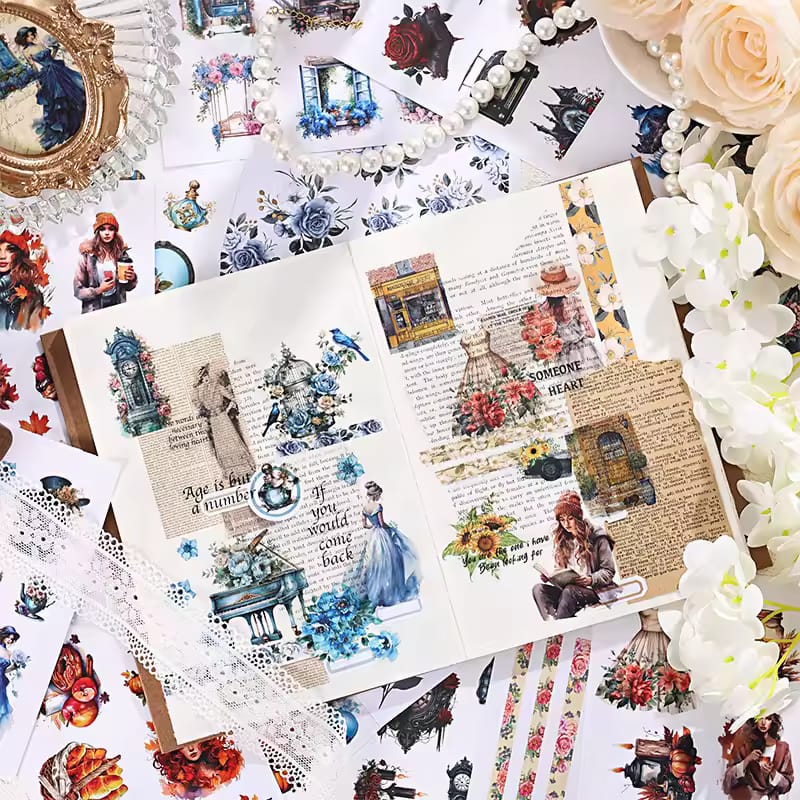 Wondering In The Old Days Notepad  - Stickers Pages Set Of 20