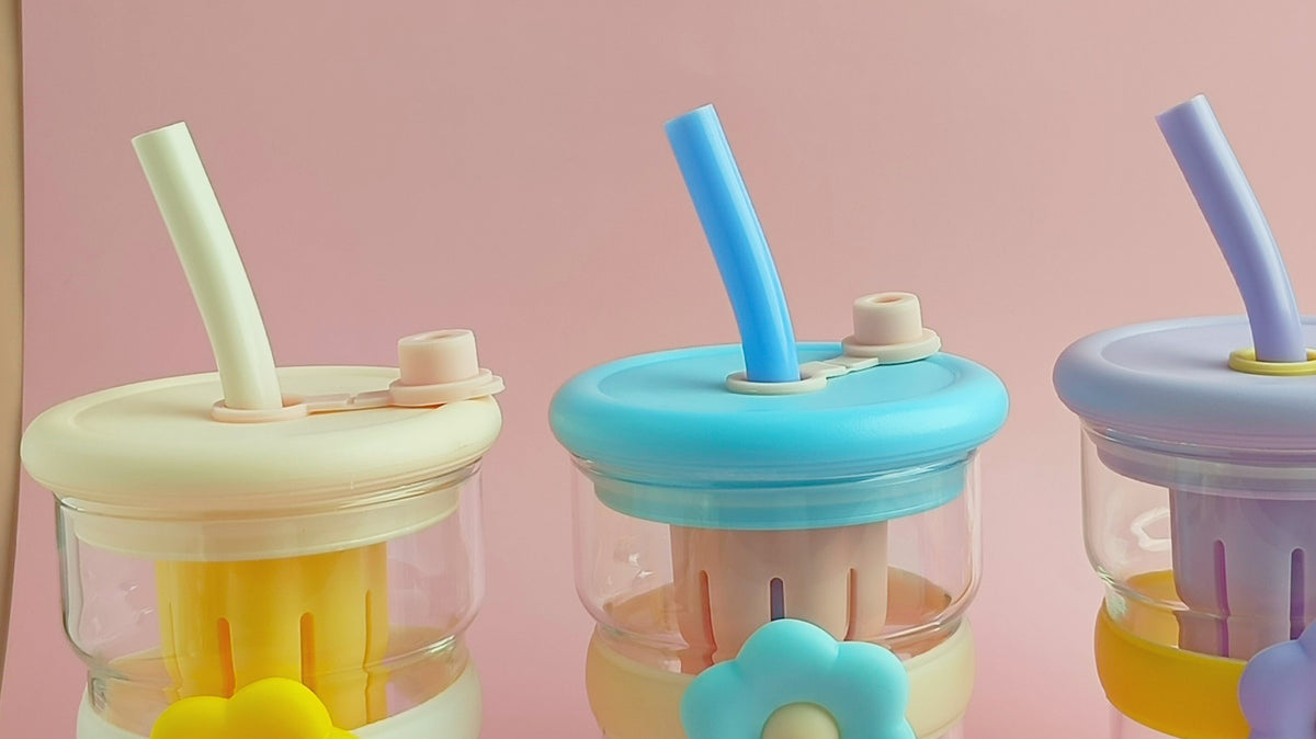 Cutesy Flower- Glass Sipper