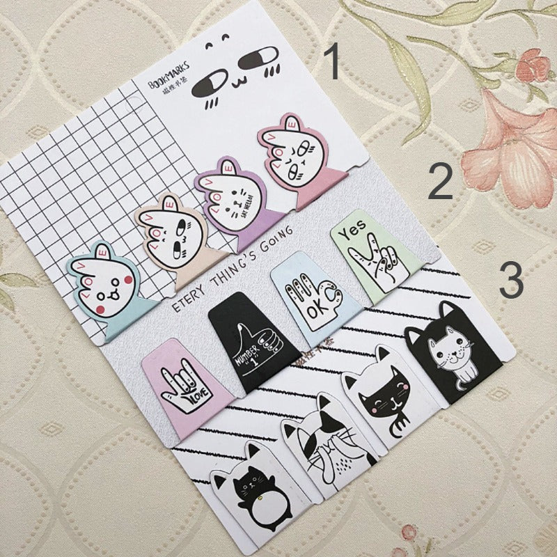 Cool Cat Magnetic Style 1 - Bookmark Set Of 4