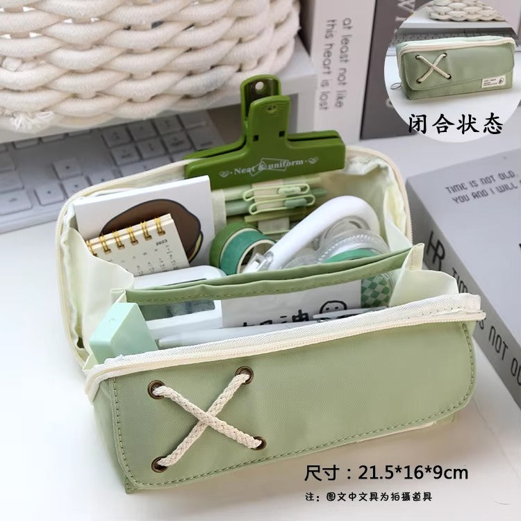 Basic Green Stationery Organizer Large - Pouch