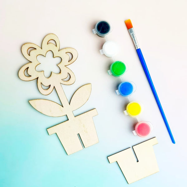 Creative Diy Wood Craft Garden Flower  - Poster Painting Set Style 5