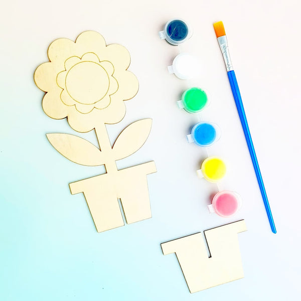 Creative Diy Wood Craft Garden Flower  - Poster Painting Set Style 1