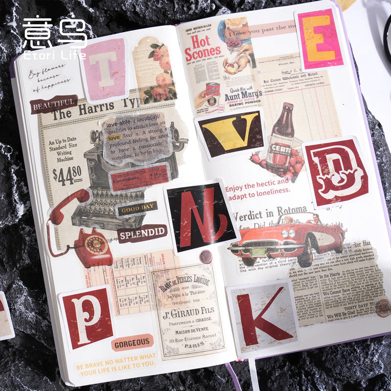 Retro Alphabet - Sticker