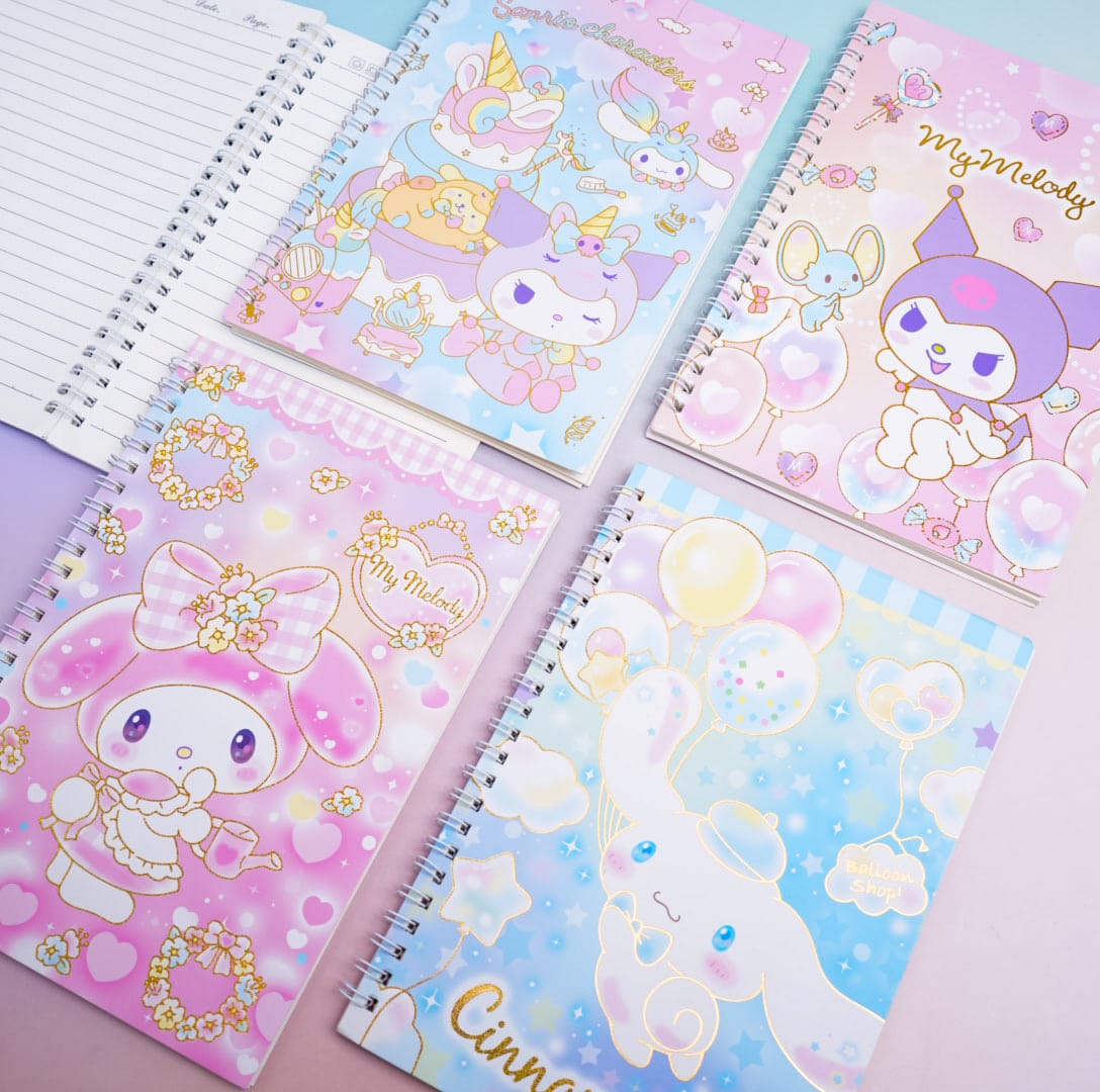 Sanrio Characters  Spiral Notebook / Journal ( 38  Lined Pages )