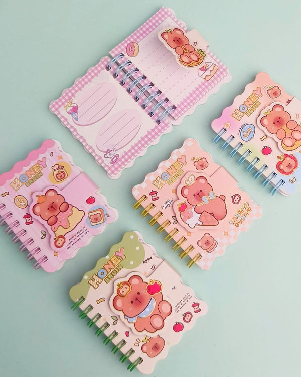 Honey Bear Mini Diary  - Notebook / Journal