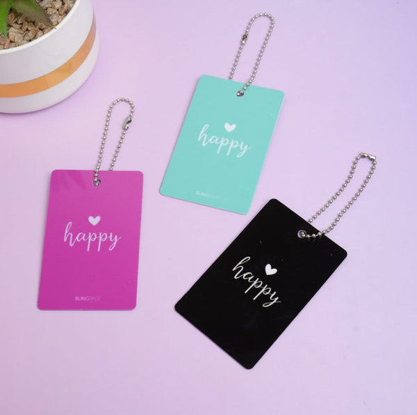 🤍 Happy -  Luggage Tag