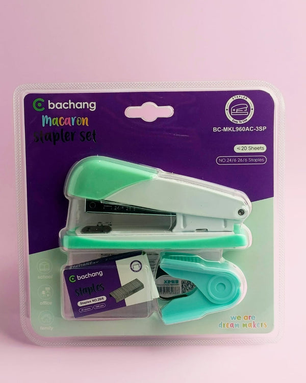 Macaron Turquoise - Stapler Set Of 3