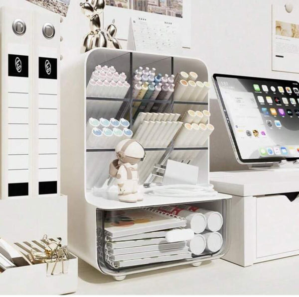 White Acrylic Rack - Stationery & Desk organizer