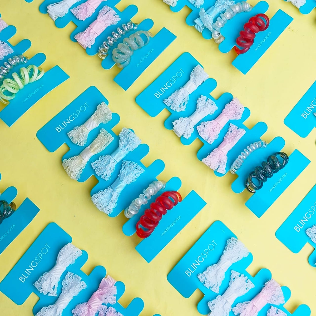 Pastel Bow Clips &amp; Hair Ties - Hair Accessories Style 32