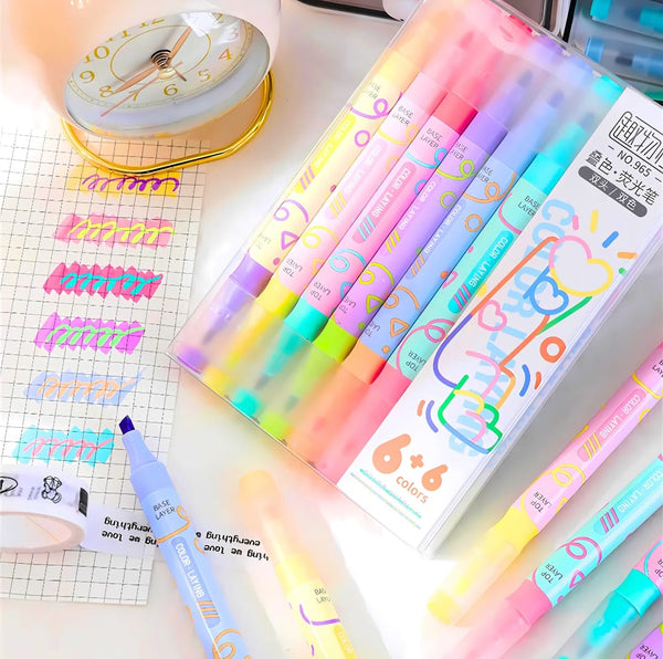 Color Laying  - Highlighter Set Of 6 ( 12 Colors )