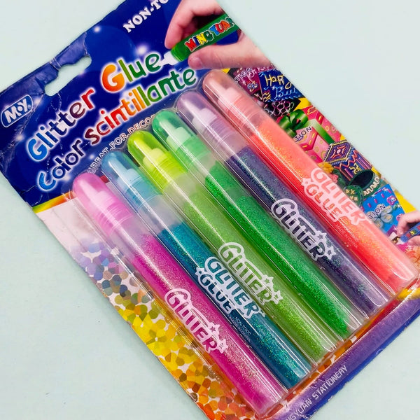 Glitter Glue Set Of 6 - Style 2