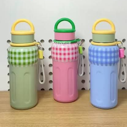 Candy Color Grid Tumbler  - Water Bottle
