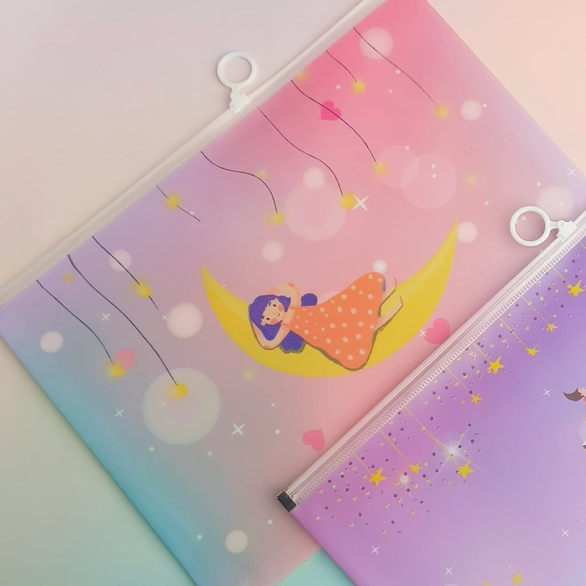 Dreaming Stars - Document Folder Large Pouch