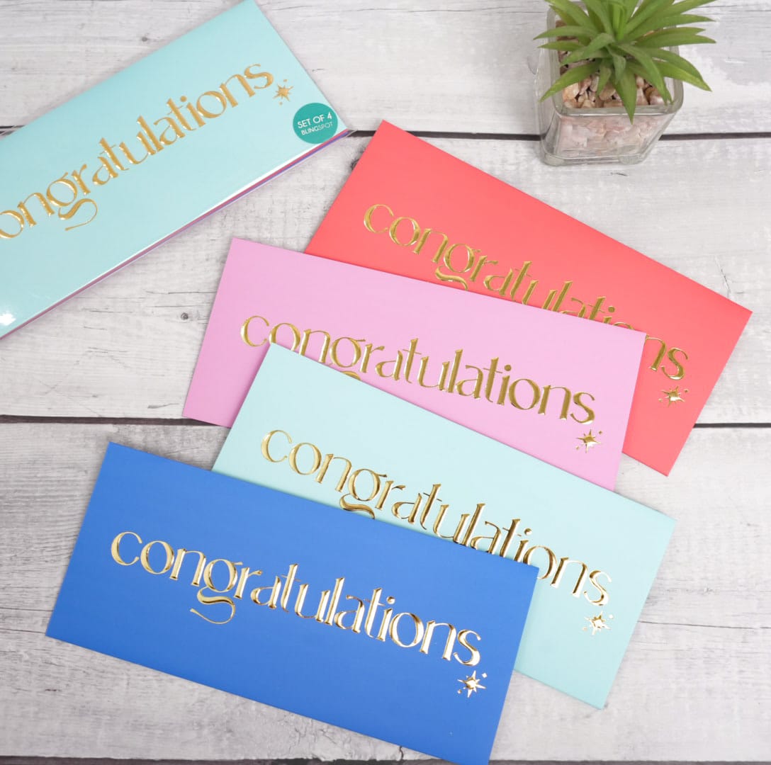 Congratulations Gold Foiled - Envelopes SET OF 4