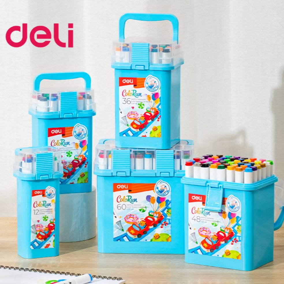 Deli Color Run Washable Colors Markers - Set Of 12/24/36/48 – The ...