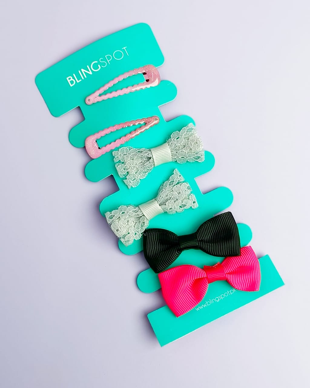 Pastel Bow Clips &amp; Hair Ties - Hair Accessories Style 37