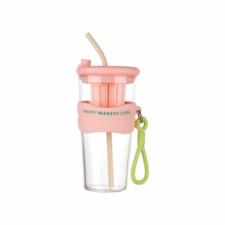 Happy Makers Cup - Glass  Sipper