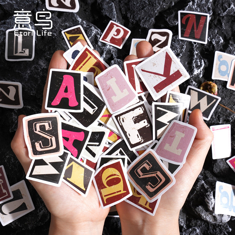 Retro Alphabet - Sticker