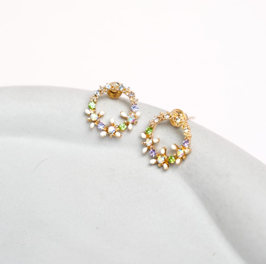 Floral Wreath - Earrings Style 1