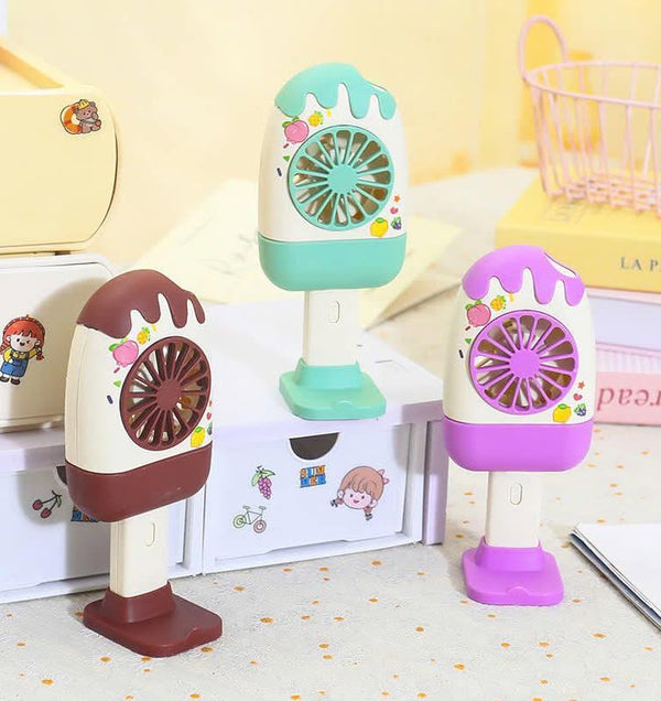 Popsicle Ice Cream Handheld  - Portable Fan