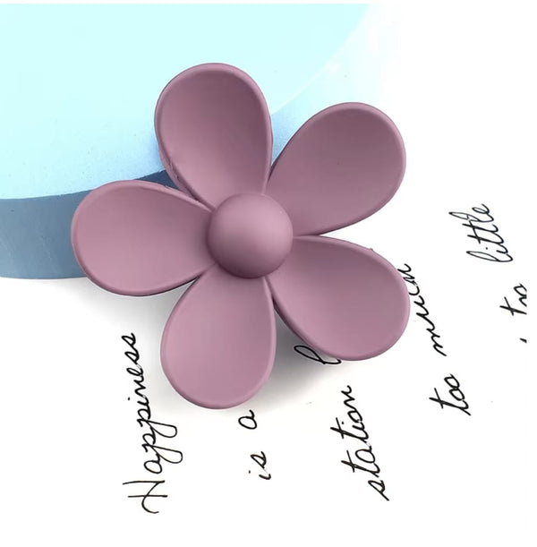 Maroon Flower  - Hair Claw