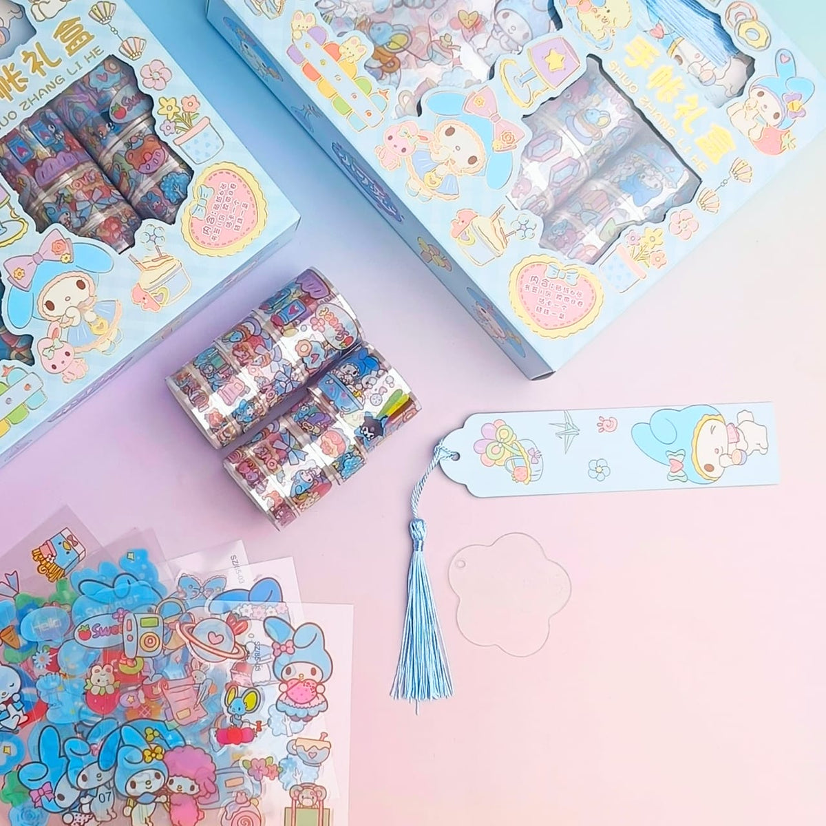 My Melody Washi Tape &amp; Stickers Diy Keychain Box - Style 3