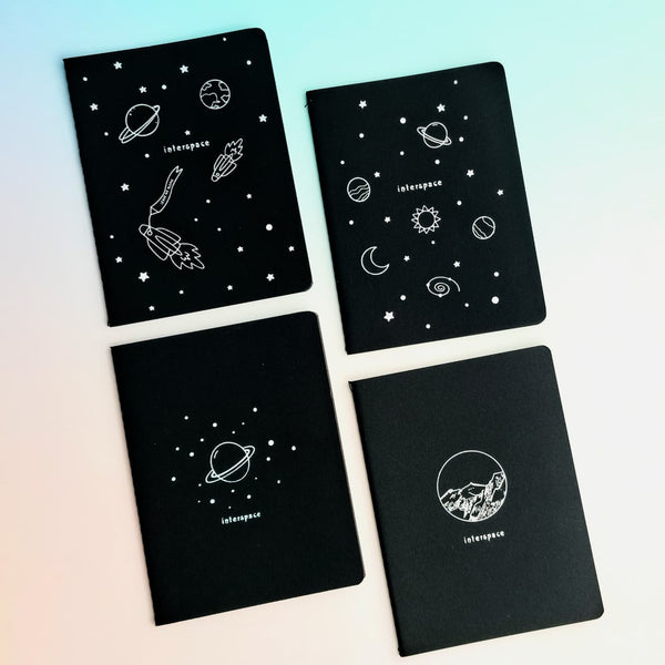 Interspace  Black Pages Foiled - Notebook / Journal A6