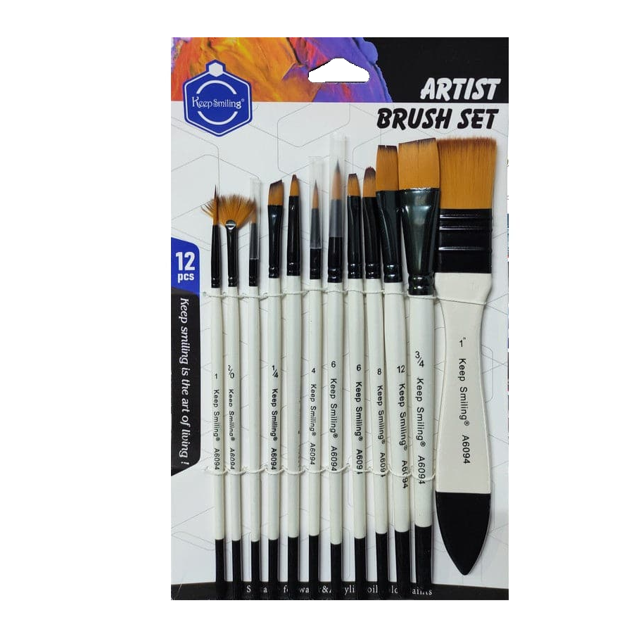 Keep Smiling Artist Brush set Of 12