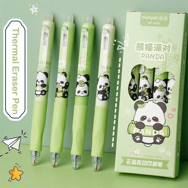Panda Erasable - Press Gel Pen Set of 4