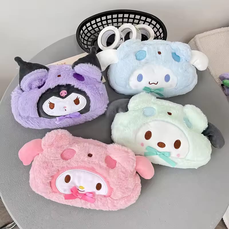 Sanrio Characters Pochacco Fluffy - Large Pouch