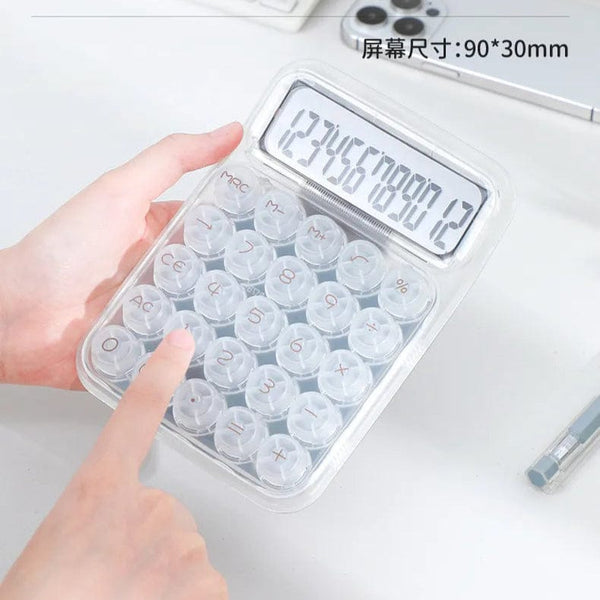 Transparent Keys White - Calculator