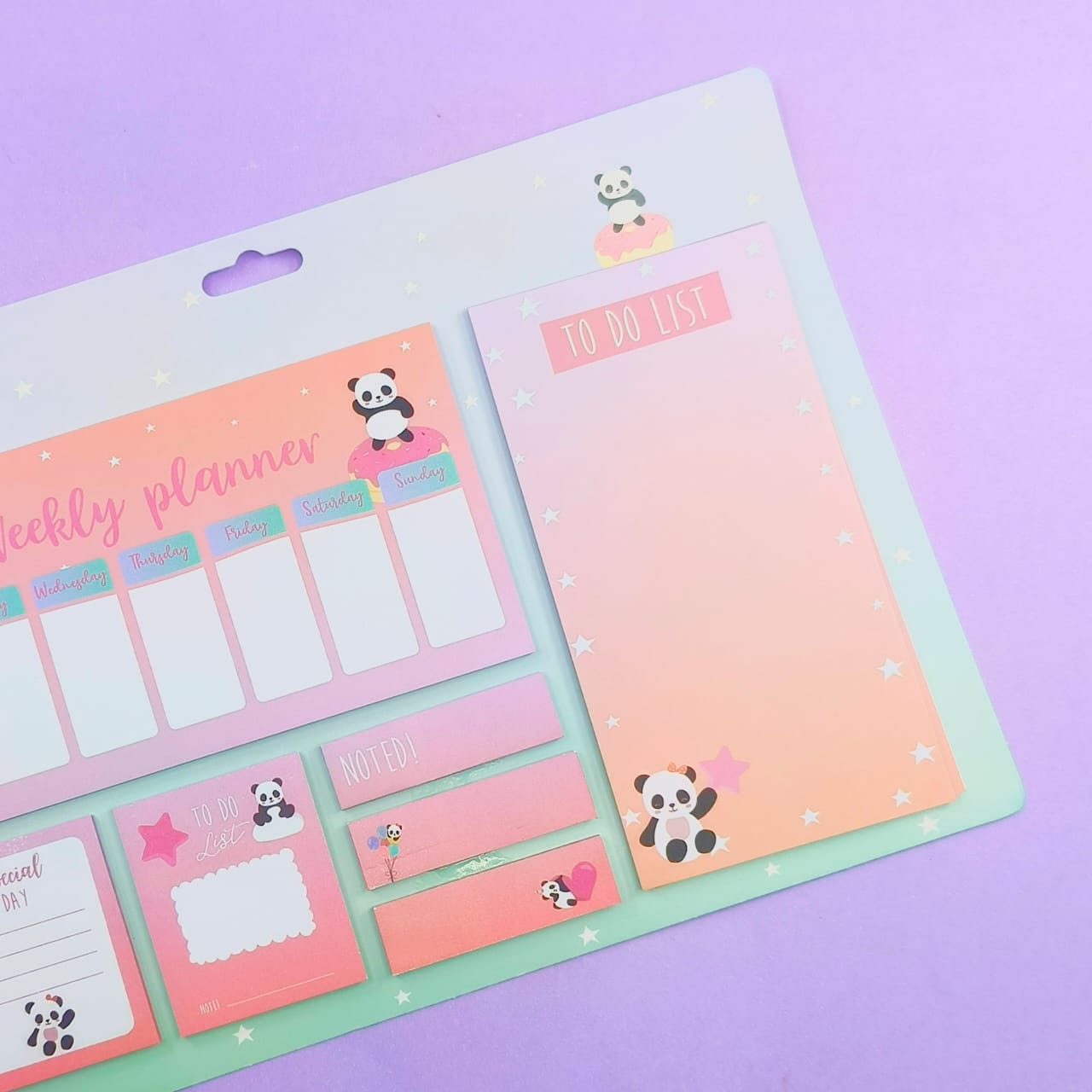 Weekly Planner & To Do List Sticky Note Set Of 7 - Style 2