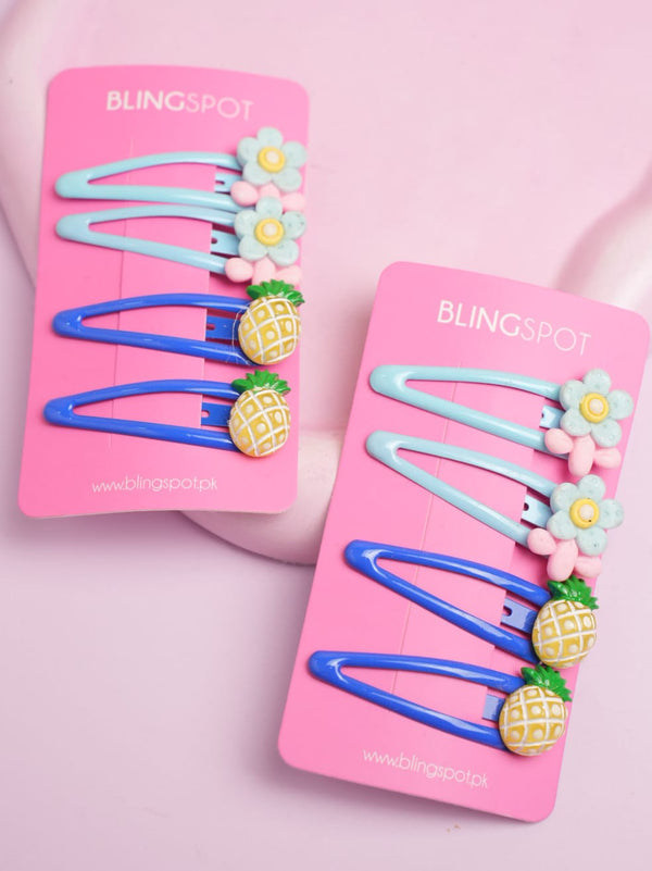 Snap Clips - Hair Clip Set Of 4 - Style 39