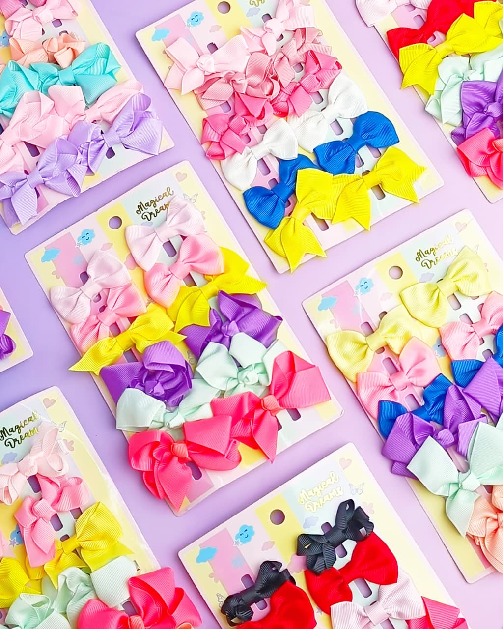 Funky Bow Series - Hair Clip Set of 12