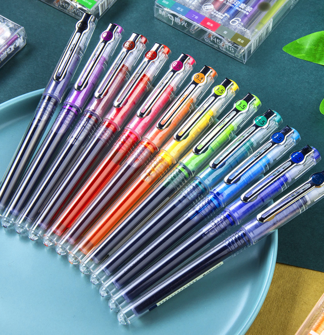 BEMLP gel ink pen extra fine point pens ballpoint pen liquid ink rollerball  pens 0.35mm premium quick drying pen for japanese offic