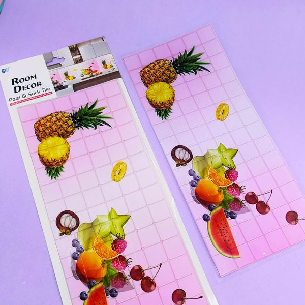 Tropical Pineapple & Fruits  Wall - Room Decor Stickers