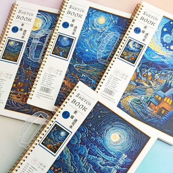 Vangogh Painting Gold Foiled - Sketch Book 1