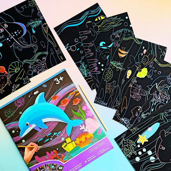 Sea Animals  - Scratch Card Set Of 8